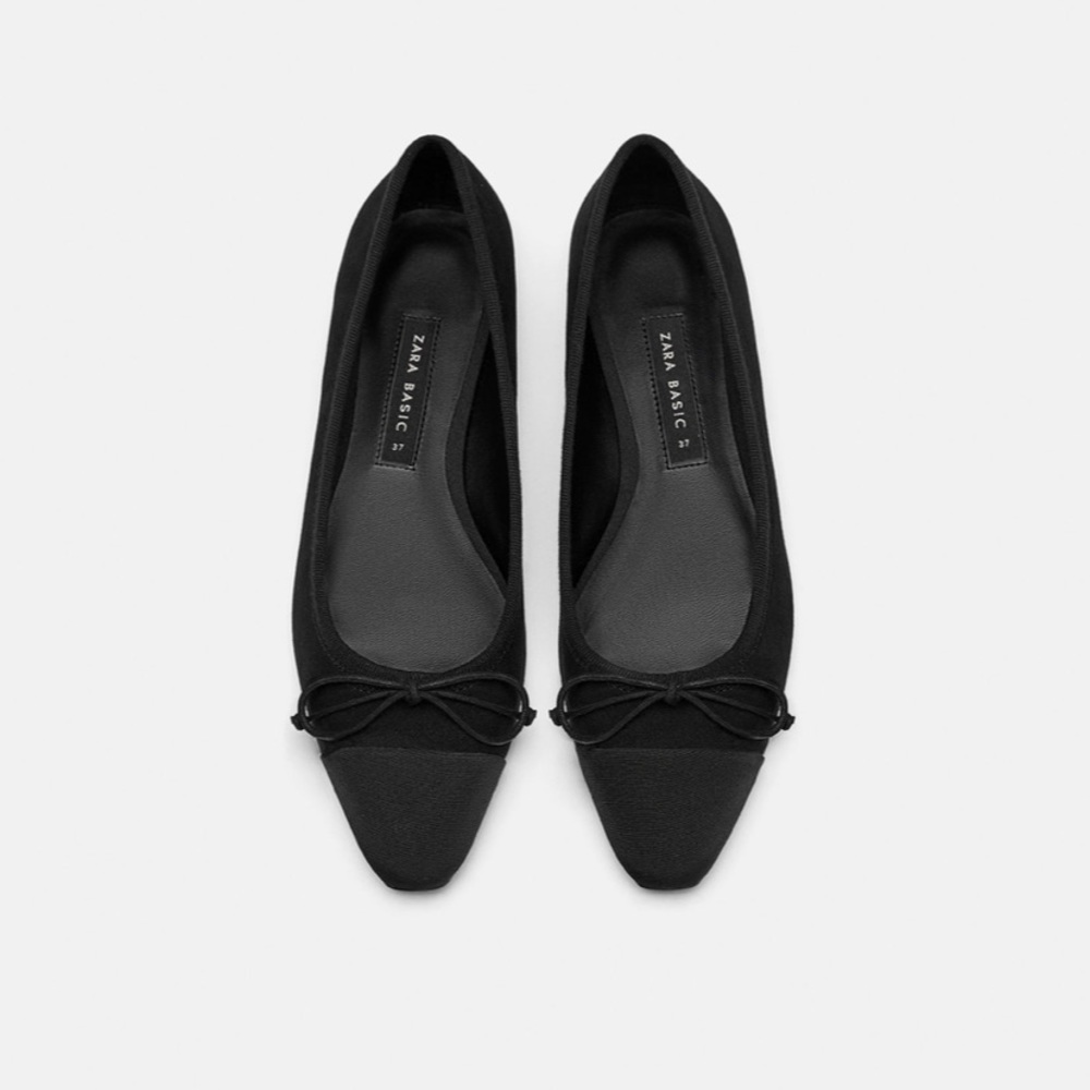 LAST ONE • NWT • Zara • Capped Toe Ballet Flats
